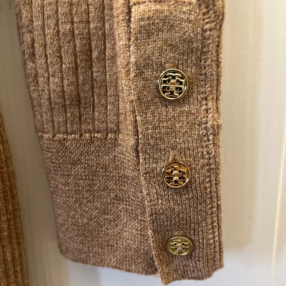 Tory Burch Merino Wool Ribbed Scoop Neck Sweater - Picture 10 of 12
